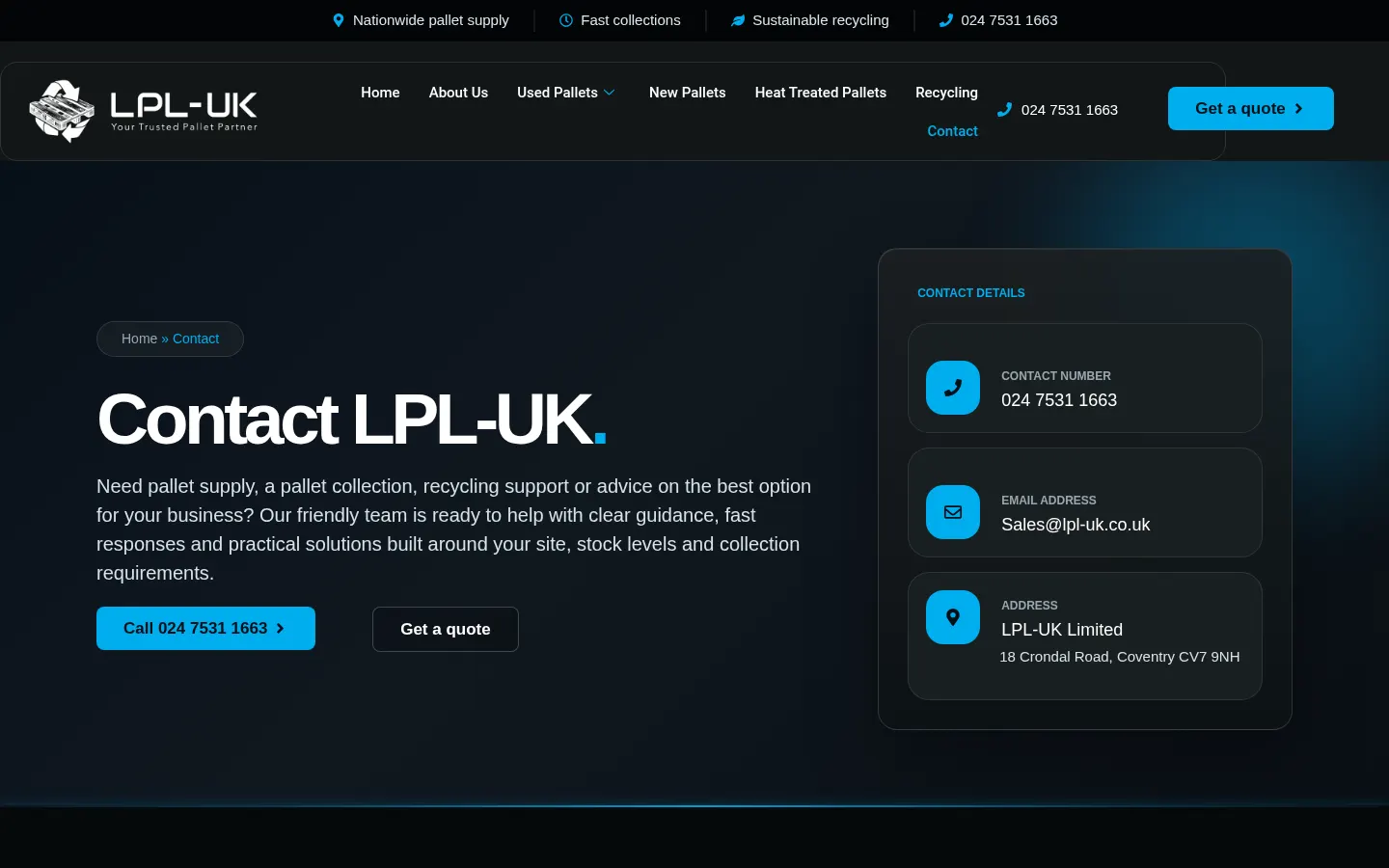 LPL-UK contact page