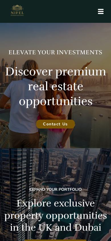 Old homepage on a phone