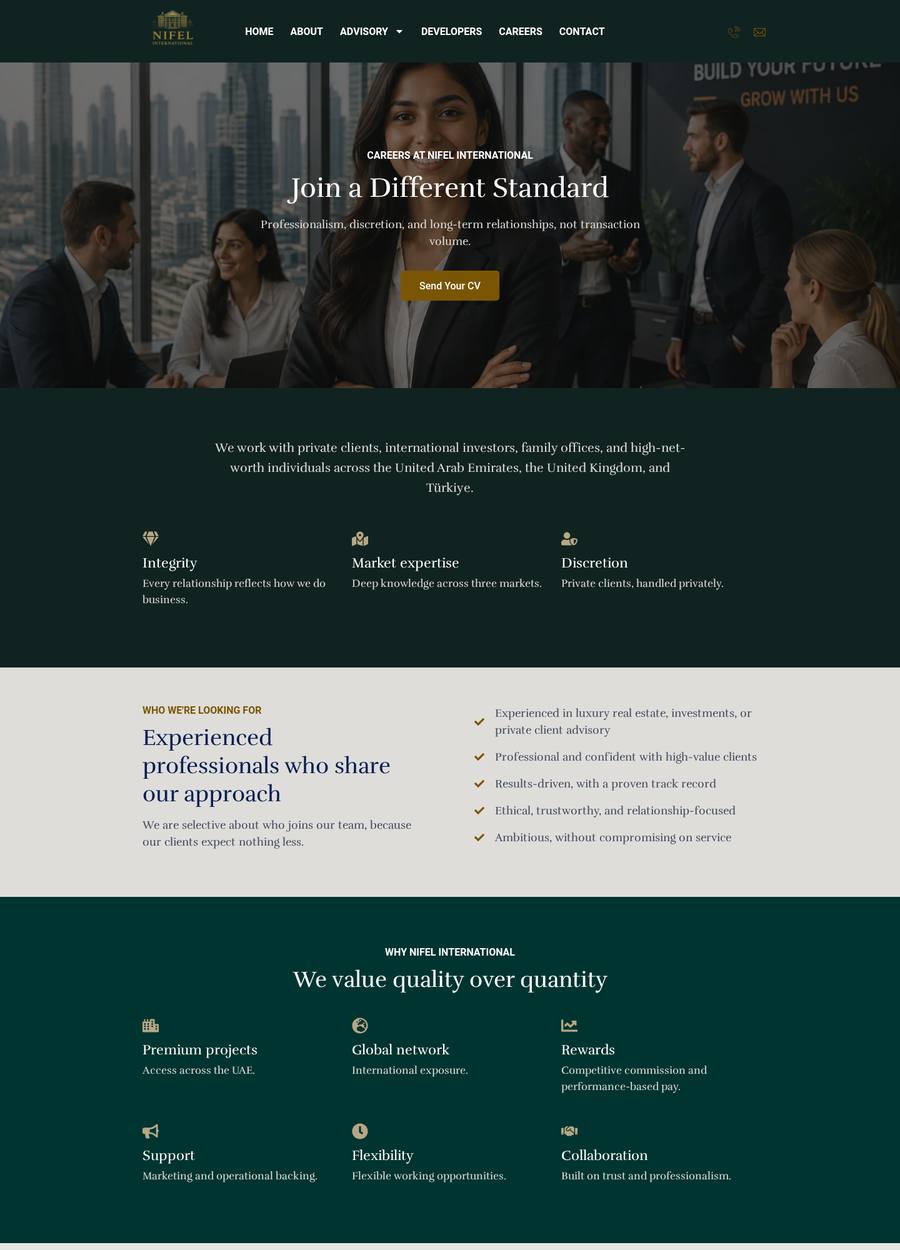 Old careers page