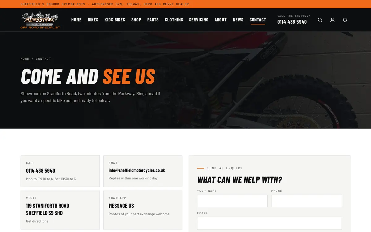 New contact page