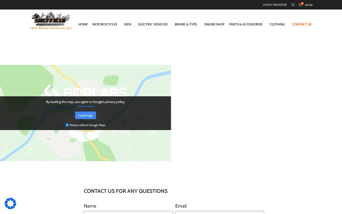 Old contact page